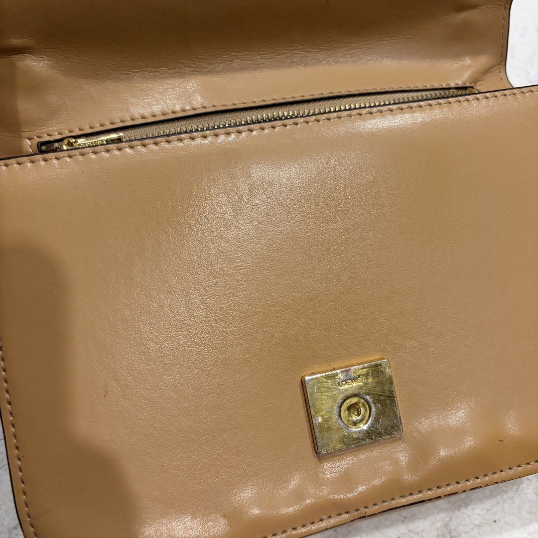 Loewe Tan Sling/Shoulder Bag (Category: Sling Bags) located in Angeles City. Submitted by astravintage (Listing ID 1467805817, Image 3). Description: Surplus japan bag, no code, issue slight pinch sa strap check pics po thanks. Not guaranteed auth.