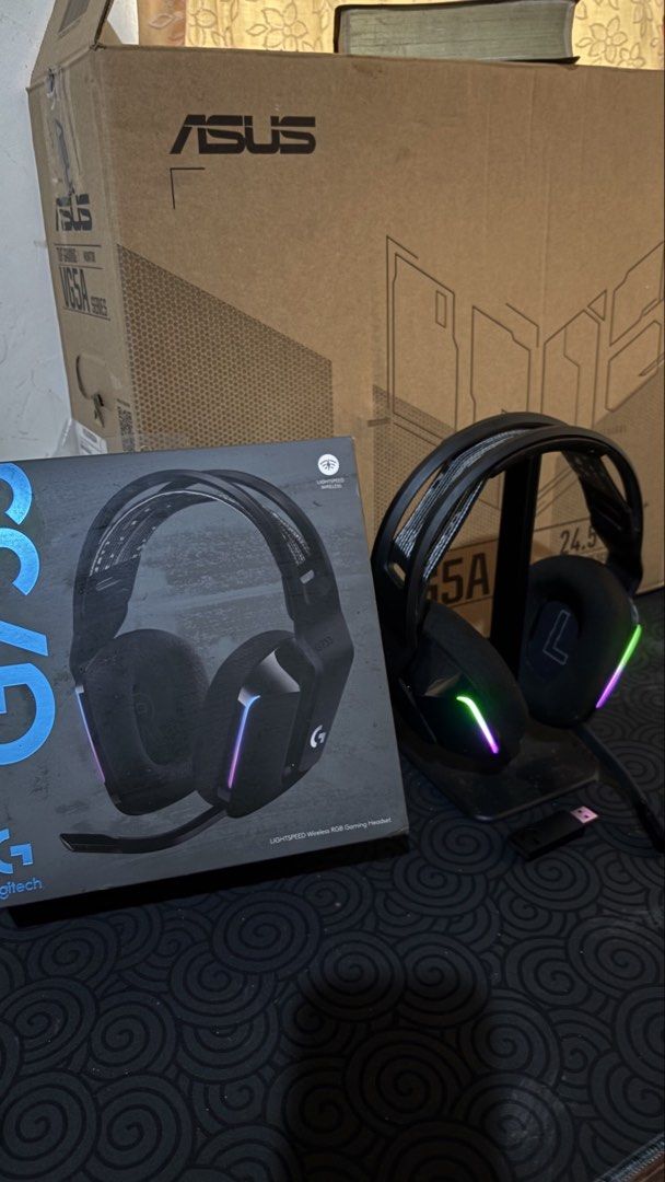 Logitech G733 Lightspeed Wireless RGB Gaming Headset (Category: Headphones & Headsets) located in Malaybalay. Submitted by cjisidro0109745 (Listing ID 1467678871, Image 1). Description: - Item: Logitech G733 Wireless Gaming Headset - Color: Black - Features: Customizable RGB lighting on earcups, lightweight suspension headband, plush fabric ear cushions - Condition: Clean and fully functional - Inclusions: USB wireless receiver and original retai