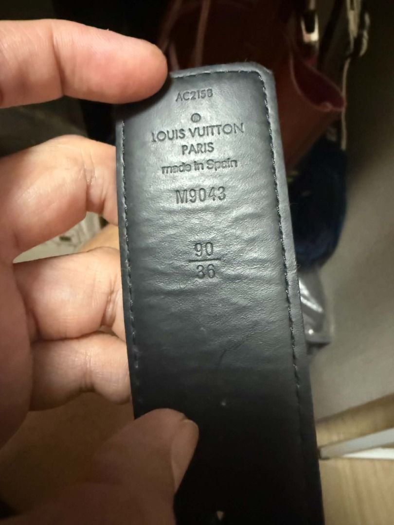 Louis Vuitton Monogram Eclipse Reversible Belt (Category: Belts) located in Quezon City. Submitted by chadermeister (Listing ID 1467731681, Image 2). Description: - Authentic Louis Vuitton LV Initiales 40 reversible belt - Monogram Eclipse canvas with cowhide leather lining - Sleek dark ruthenium-finish buckle - Used - Complete with original dust bag, tags, and product card.