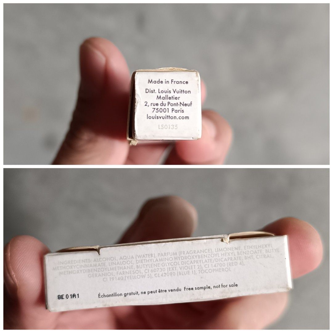 Louis Vuitton Orage Vial Perfume (Category: Fragrance & Deodorants) located in Bacoor. Submitted by nineties_kid (Listing ID 1467709849, Image 3). Description: >===> Louis Vuitton Orage Vial Perfume *1 pc only _________________________ -Modes Of Delivery: J&T/Lalamove/ LBC (Cash on Pick-up/COD) -Meet-up (Bacoor Cavite Area/Mandaluyong-Shaw,Hulo,Makati Ave) -Modes Of Payment: GCASH NO LAST MINUTE CANCELLATION AND JOY RESERVER WILL BE REPORTED!!.
