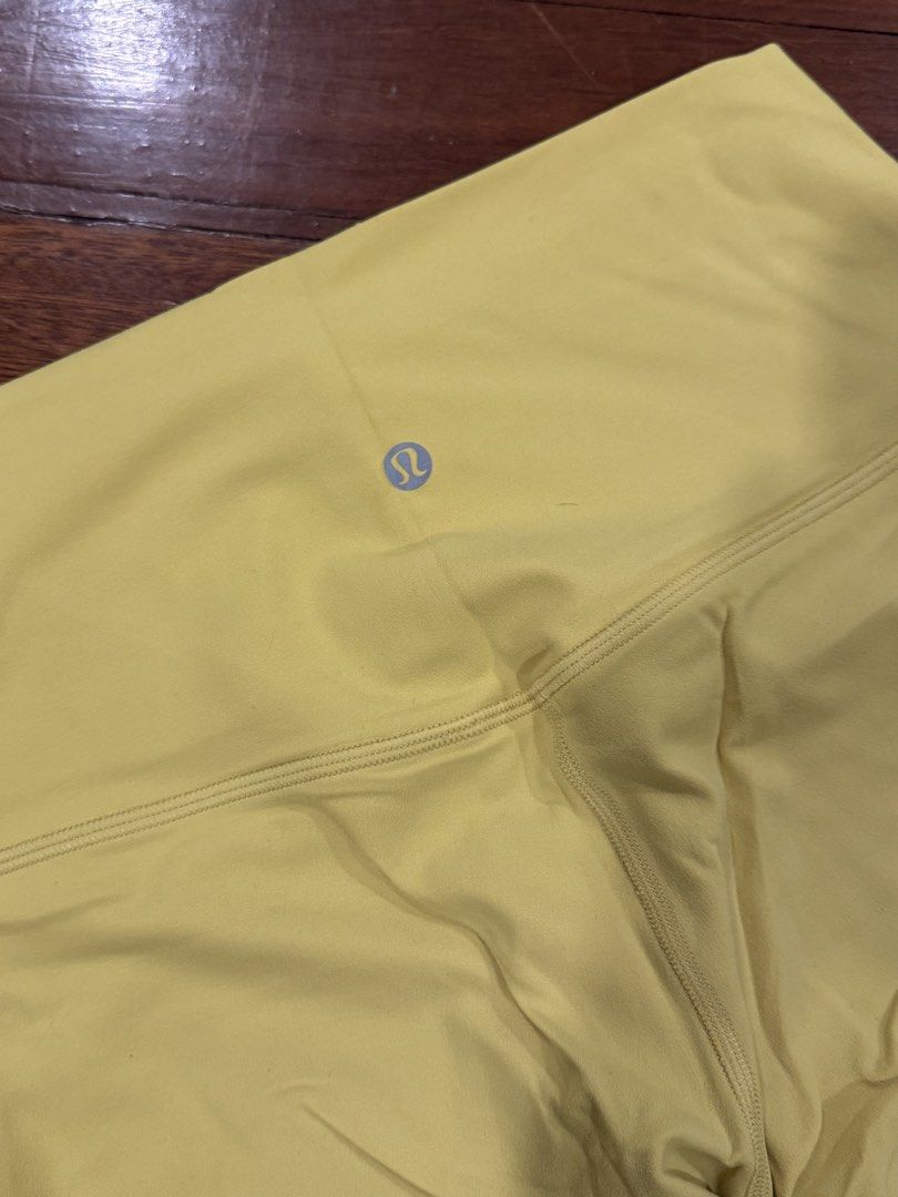 Lululemon Align Leggings Double Lined Size 8 Mustard Yellow (Category: Activewear) located in Quezon City. Submitted by charlieschamps (Listing ID 1467743067, Image 3). Description: RFS: No longer doing yoga and pilates Size 8 Inseam length is 23 inches Buttery fabric Very minor, barely noticeable run on fabric probably from washing - see photos Payment via Gcash J&T shipping c/o buyer.