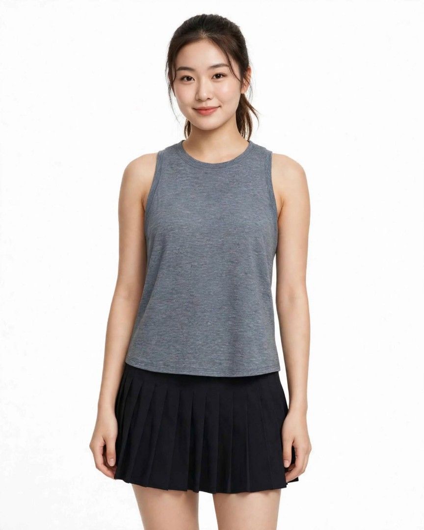Lululemon Breeze Tank Top (Category: Activewear) located in Rizal. Submitted by timeless_shop (Listing ID 1467838792, Image 2). Description: 🔥 ORIGINAL Lululemon Grey Tank Top - Textured - Size 6 📏 Width: 14 inches lay flat 📏 Length: 20 inches 📏 Bust: Kasya 32-34 inches 🎨 Color: Heather Grey / Slate Grey ✂️ Style: Racerback Muscle Tank - textured / waffle fabric! 💯 Condition: 9.8/10 Good Condition - Like New! ✨ 🎨 Color Rate: 9.8/10 - Slate