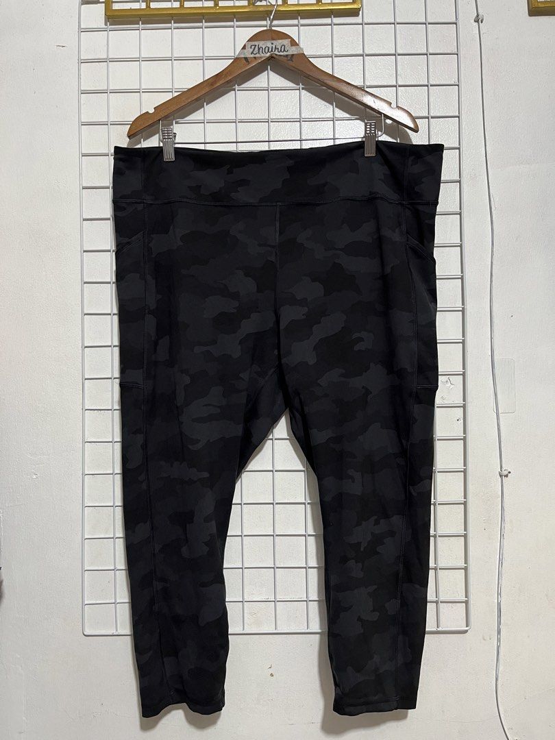 Lululemon Wunder Train Black Camo Leggings Size 20 (Category: Activewear) located in Pagsanjan. Submitted by zhairaaaaa (Listing ID 1467698794, Image 2). Description: - Authentic Lululemon leggings in black camo print - Size 20 tag attached inside pocket - High-waisted design with practical side pockets on both thighs - Premium stretch fabric that holds its shape during workouts - Subtle Lululemon logo printed on the back waistband - Clean, well-