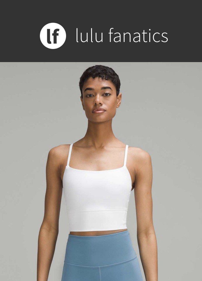 Lululemon Wunder Train Strappy Tank Top square tag 6 (Category: Activewear) located in Iba. Submitted by xooperfindslb (Listing ID 1467633820, Image 1). Description: Lululemon Wunder Train Strappy Tank Top Square tag 6 New released Color: white As new condition No issue.