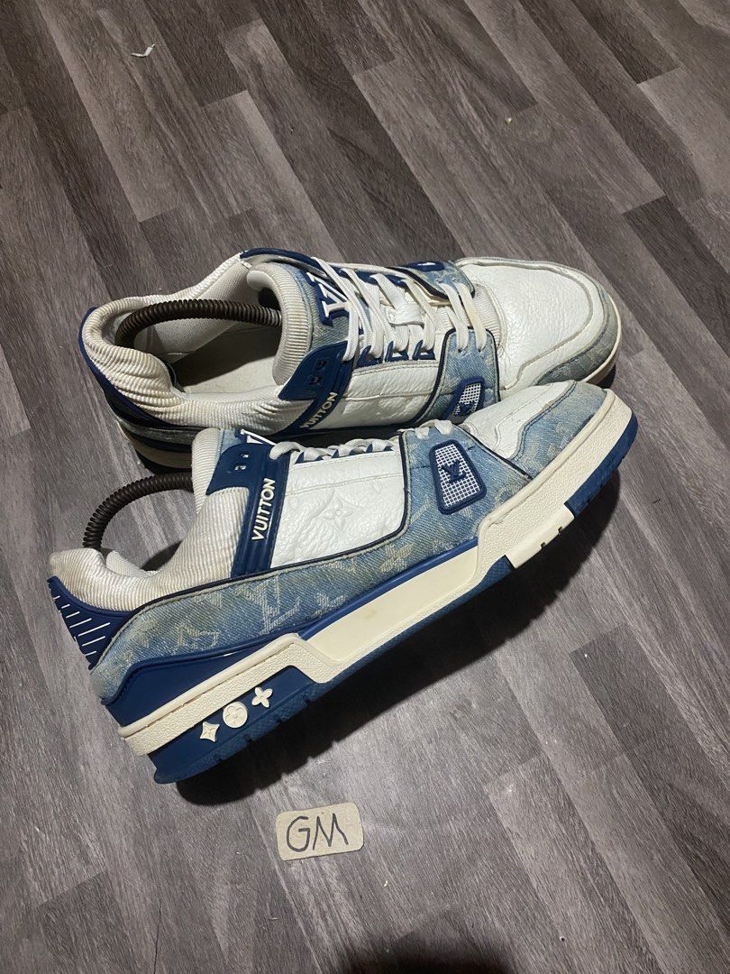 LV Trainer Denim (Category: Sneakers) located in Cebu City. Submitted by freemoon.b85e0c (Listing ID 1467800075, Image 3). Description: LV Trainer Denim Thrifted/2nd hand Size 10 us/9 ul/44 euro/28 cm Price 880 plus sf Sign of usage.