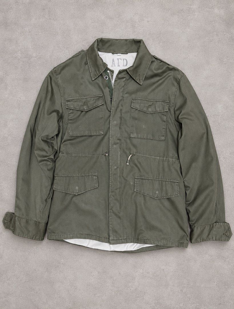 M51 Field Jacket / Military Jacket (Category: Coats, Jackets and Outerwear) located in San Fernando. Submitted by peachboy_ (Listing ID 1467802622, Image 1). Description: Vintage M51 Field Jacket / Military Jacket Brand: Unknown, “AFD” tag Size Tag: L Bought from menswear memoirs, but sadly doesn’t fit me. Issue: Missing 1 button near the collar. Approx. Size Front Length: 28.3in Back Length: 30in Pit to pit: 23in Sleeve til cuff: 25.5in Angeles 