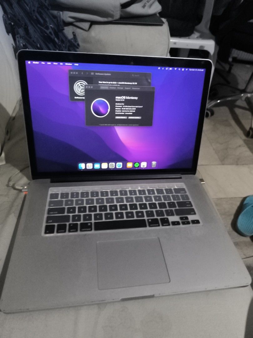 MacBook Pro 15 inch Intel Core i7 16GB RAM (Category: Laptops & Notebooks) located in Quezon City. Submitted by thehouseofclassics (Listing ID 1467609505, Image 1). Description: Macbook pro 2015 i7 Working All keys working Camera working Core i7 16gb monterey Intel iris pro Cycl count 76 (change the battery already years ago) Can login logout apple id Working for browsing and office editing Unit and charger Issue: Serial unavailable Cant activate