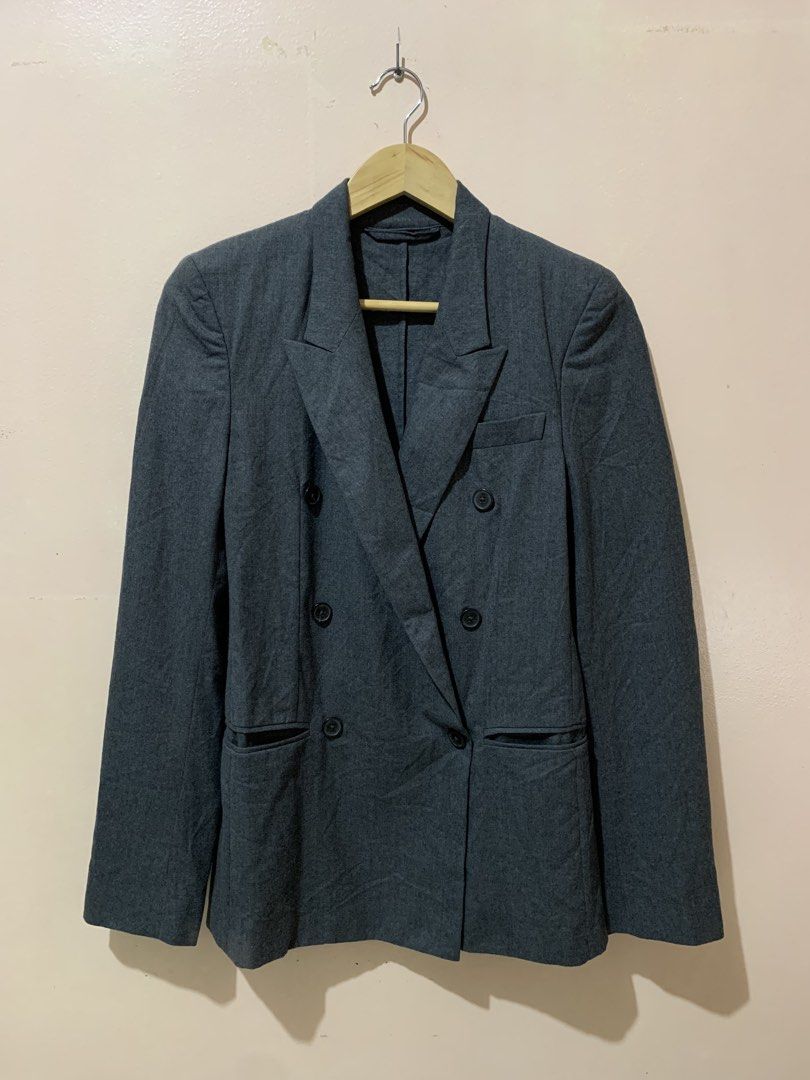 Maison Margiela - Double Breasted - Wool - Padded Shoulder - Blazer (Category: Coats, Jackets and Outerwear) located in Quezon. Submitted by _sprezzatura (Listing ID 1467736260, Image 2). Description: Maison Margiela - Double Breasted - Wool - Padded Shoulder - Blazer Size 36 on tag Dimensions: Pit to pit - 17” Length - 28” Sleeve - 25.5 Shoulder - 15” Hem - 17” Excellent condition No issue Note: Feel free to ask questions before purchasing.