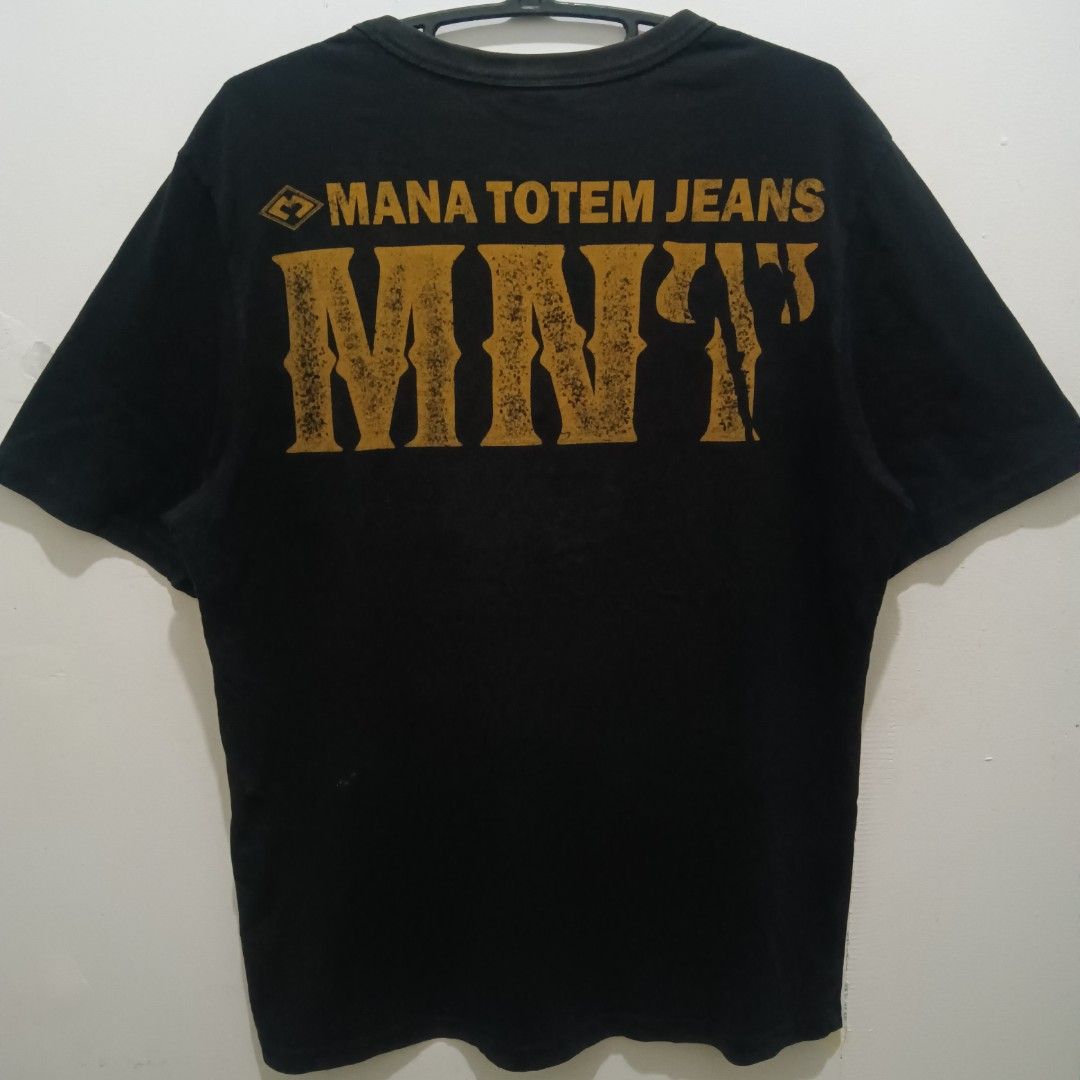 MANA TOTEM Shirt (Category: Tshirts & Polo Shirts ) located in Caloocan City. Submitted by jaychingsss (Listing ID 1467750788, Image 1). Description: Mana Totem Shirt - 100 22x28 Complete Tags Color Rate: 9/10 No issue NEED WASH.