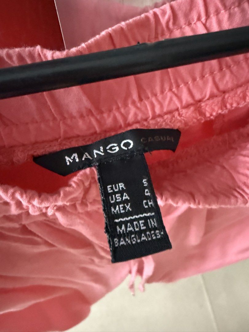 Mango Casual Pink Drawstring Pants Size S (Category: Other Bottoms) located in Mandaluyong City. Submitted by declutteringmylife101 (Listing ID 1467629994, Image 3). Description: - Brand: Mango - Size: S (USA 4 / EUR S) - Color: Pink - Fit: Relaxed and super comfortable - Waistband: Elastic with adjustable drawstring - Features: Soft lightweight fabric, pleated front details, and side pockets - Origin: Made in Bangladesh - Condition: Great for ca