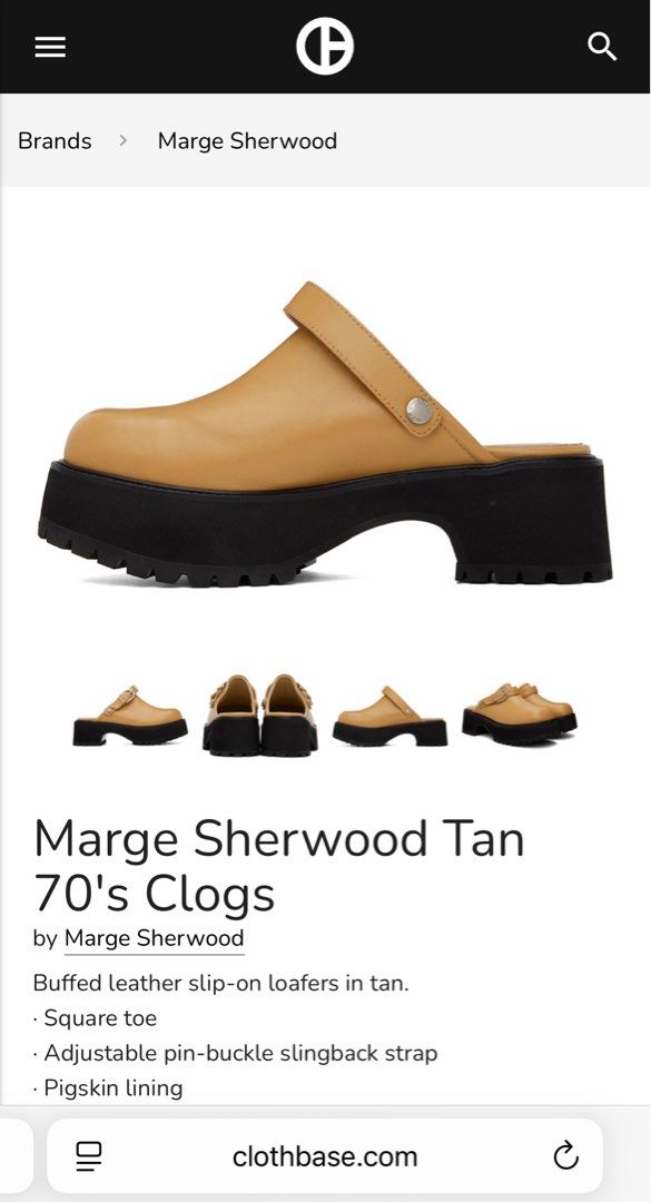 Marge Sherwood 70s Clogs (Category: Sneakers & Footwear) located in Cagayan de Oro. Submitted by vintagevvvictim (Listing ID 1467640891, Image 2). Description: size 36 retails at $400 / ₱26,000.
