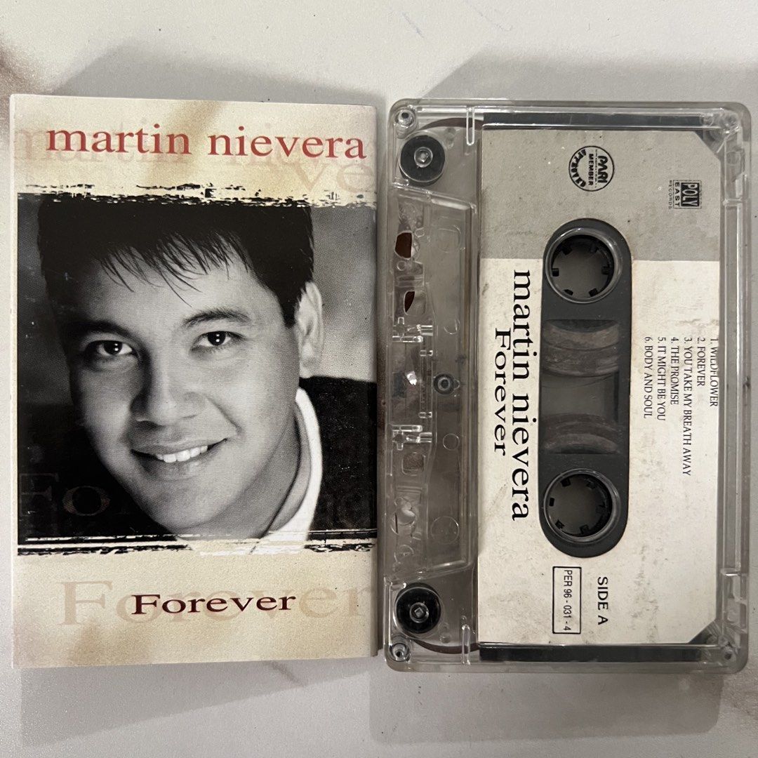 Martin Nievera - Forever (Cassette Tape) (Category: CDs & DVDs) located in Caloocan City. Submitted by thelittlejewelcase (Listing ID 1467633030, Image 1). Description: With molds (cleanable)‼️ Buy as-is ‼️.