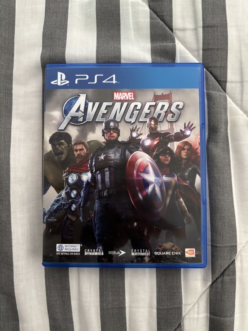 Marvel Avengers PS4 Game with Outfit Pack & Nameplate Code (Category: PlayStation) located in Manila. Submitted by ethannn_p (Listing ID 1467612401, Image 1). Description: - Title: Marvel Avengers for PlayStation 4 - Region: Region 3 release - Condition: Includes original case, game disc, and insert booklet - Bonus: With un redeemed Marvel Legacy Outfit Pack and Marvel Legacy Nameplate Code - Multiplayer: Play solo or online with up to 4 players 