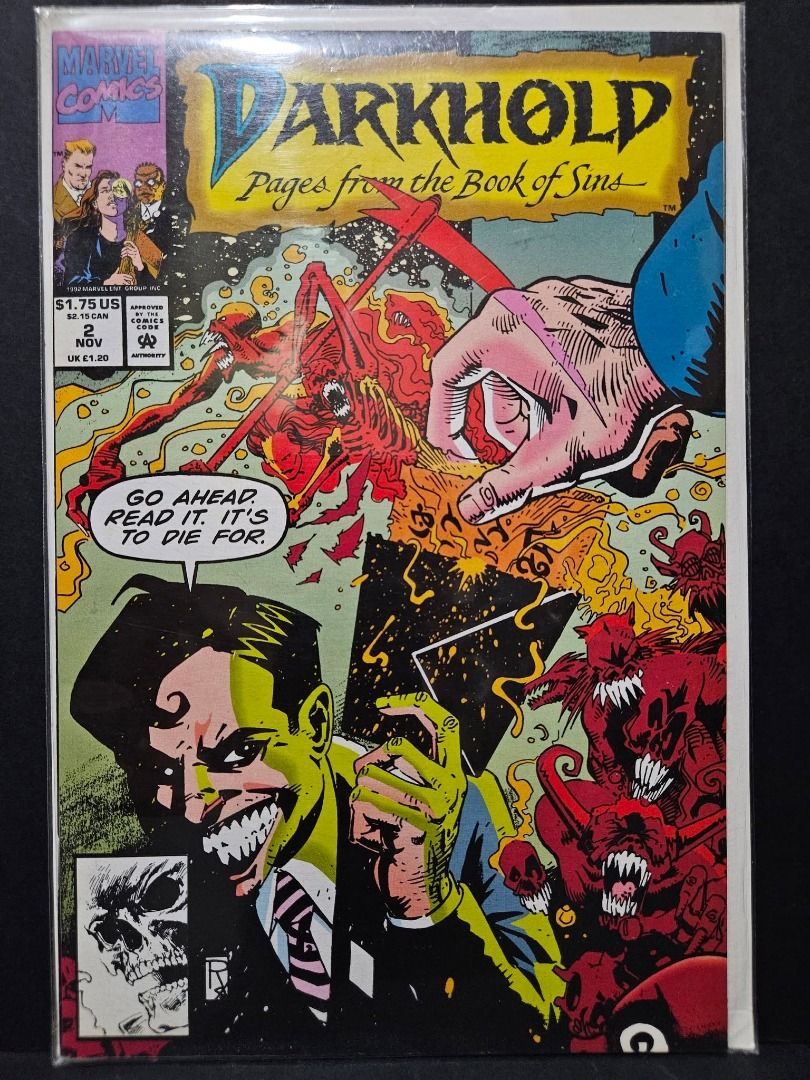 Marvel Comic Darkhold #2 (Category: Comics & Manga) located in Mandaluyong City. Submitted by outta.knowhere (Listing ID 1467617767, Image 1). Description: 🚀Darkhold #2🚀 F/VF to VF P80 Please check and follow our socials/pages for more! FB: /OuttaKnowhereCC IG: @outta.knowhere Tiktok: @outta.knowhere Carousell: https://www.carousell.ph/u/outta.knowhere/.