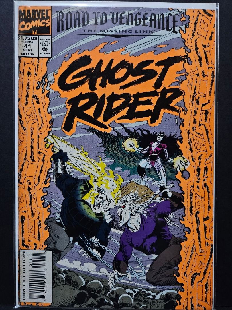 Marvel Comic Ghost Rider #41. (Category: Comics & Manga) located in Mandaluyong City. Submitted by outta.knowhere (Listing ID 1467613707, Image 1). Description: 🚀Ghost Rider #41 🚀 F- to F/VF P60 Please check and follow our socials/pages for more! FB: /OuttaKnowhereCC IG: @outta.knowhere Tiktok: @outta.knowhere Carousell: https://www.carousell.ph/u/outta.knowhere/.