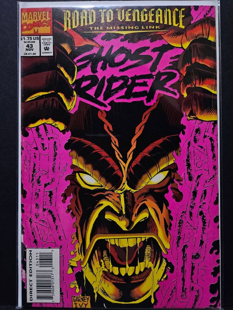 Marvel Comic Ghost Rider #43 (Category: Comics & Manga) located in Mandaluyong City. Submitted by outta.knowhere (Listing ID 1467617649, Image 1). Description: 🚀Ghost Rider #43🚀 F to VF- P60 Please check and follow our socials/pages for more! FB: /OuttaKnowhereCC IG: @outta.knowhere Tiktok: @outta.knowhere Carousell: https://www.carousell.ph/u/outta.knowhere/.