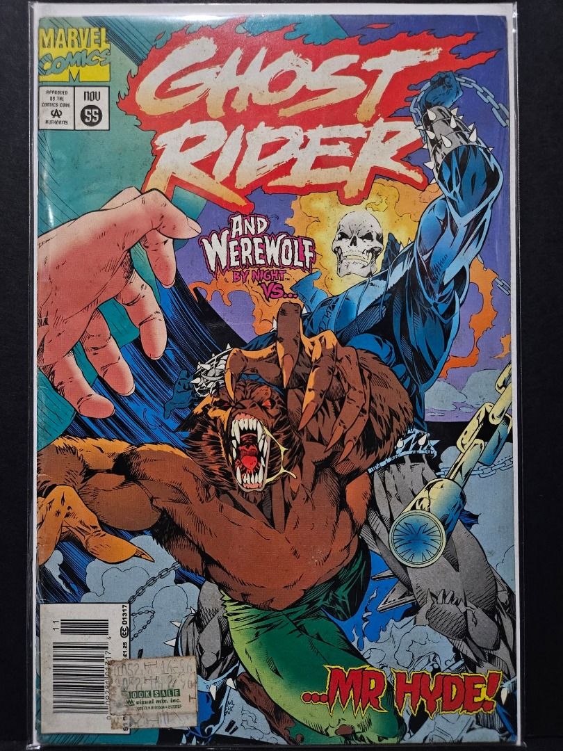 Marvel Comic Ghost Rider #55 (Category: Comics & Manga) located in Mandaluyong City. Submitted by outta.knowhere (Listing ID 1467616683, Image 1). Description: 🚀Ghost Rider #55🚀 Low to Midgrade P40 ✅Newsstand. Price sticker on Cover.