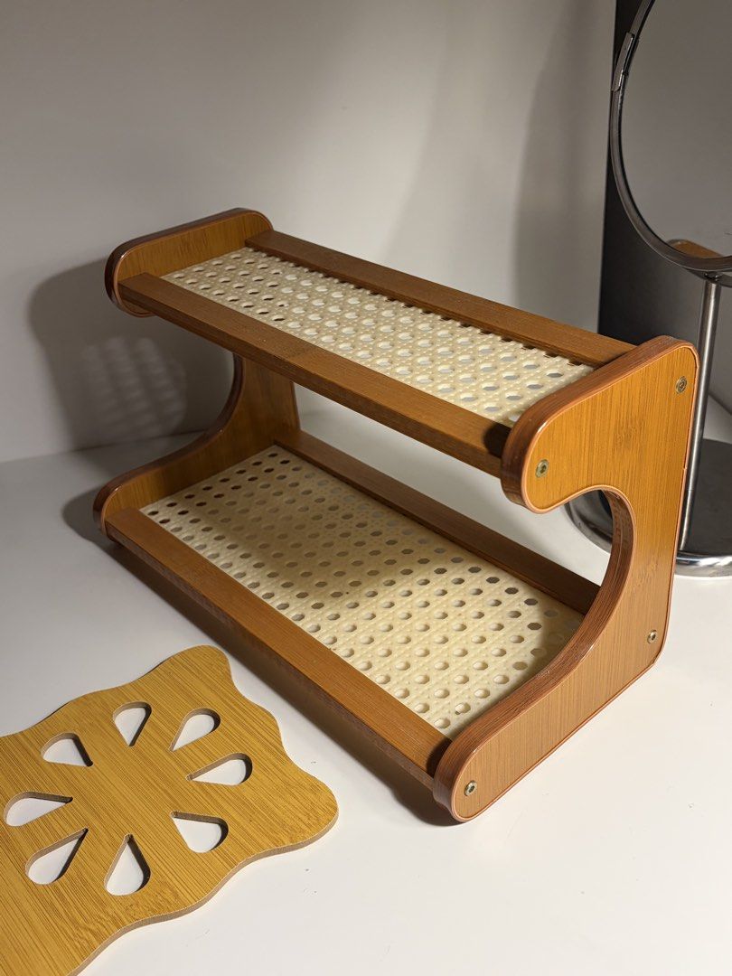 matcha bar rack organizer (Category: Food Organization & Storage) located in Taytay. Submitted by beebopbelly (Listing ID 1467663717, Image 3). Description: used as rack only for tin cans good as new rfs: not using anymore 📩 gcash to bank 🛵💨 J&T / lalamove 📍 taytay, rizal .