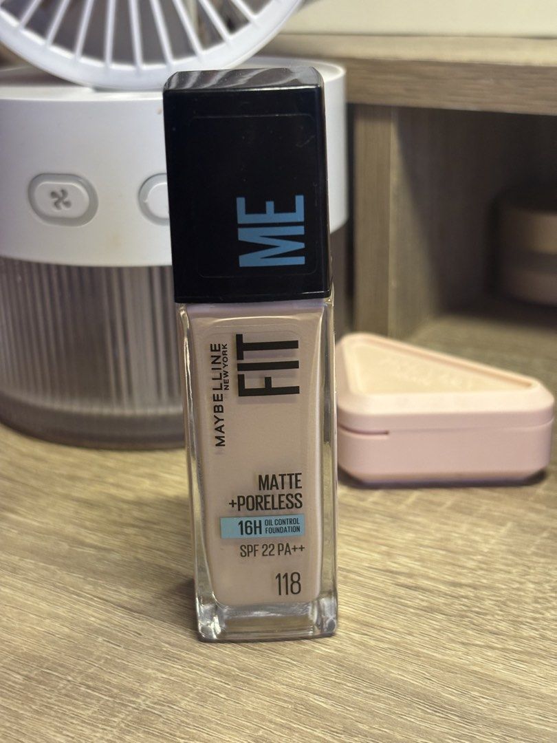 Maybelline Fit Me Matte + Poreless Foundation 118 (Category: Makeup) located in Davao. Submitted by mielle_888 (Listing ID 1467633296, Image 1). Description: ‼️ Just bought sa watsons and pumped twice‼️ - Shade: 118 - Finish: Matte and poreless - Skin Type: Normal to oily skin - Size: 30 ml bottle - Protection: SPF 22 PA++ - Performance: Up to 16 hours of oil control .