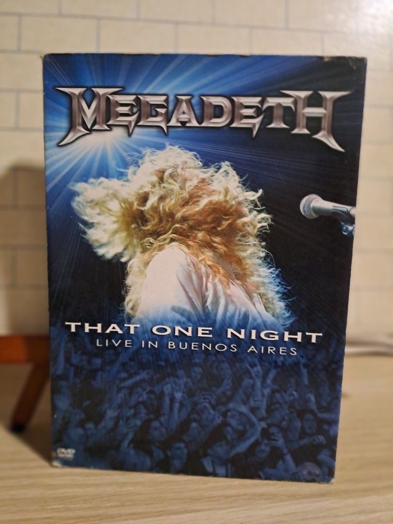 Megadeth That One Night Live In Buenos Aires DVD (Category: CDs & DVDs) located in Las Pinas. Submitted by cobieshop (Listing ID 1467779749, Image 1). Description: 💿 DVD FOR SALE | ORIGINAL & COLLECTIBLE DvDs 📀 Item: That One Night: Live in Buenos Aires -MEGADETH] 📌 Condition: [NMint] 📦 Inclusions: [DVD, Case, etc.] ✅ Actual item shown in photos ✅ Please check the photos and read the condition details before purchasing ✅ Secure packaging for 
