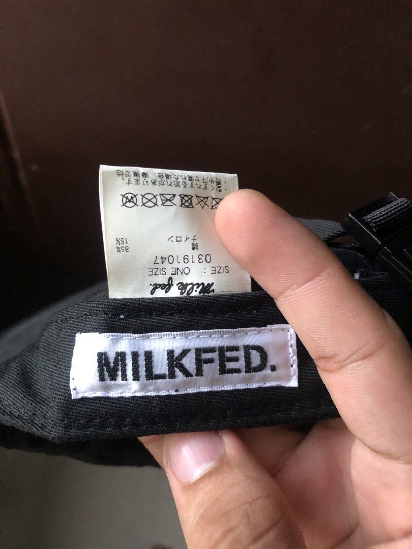 Milkfed Black 5-Panel Embroidered (Category: Caps & Hats) located in Manila. Submitted by archivez (Listing ID 1467695304, Image 3). Description: Milkfed LA 5 panel cap excellent no issues osfa authentic 699+sf only.