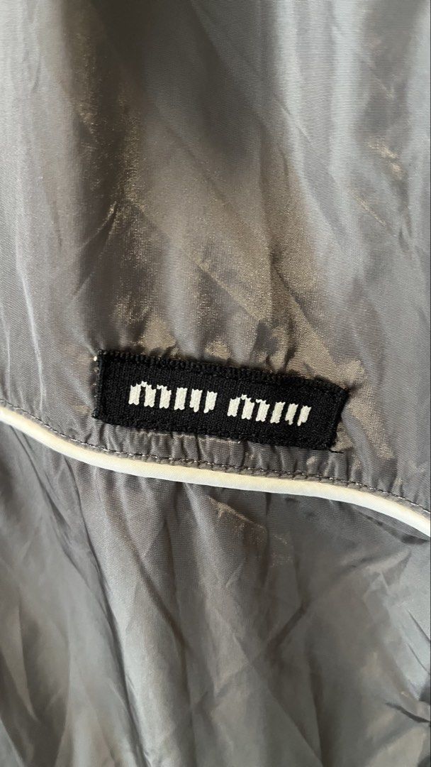 Miu Miu Technical Silk Zipper Blouson Jacket (Category: Coats, Jackets and Outerwear) located in Zamboanga. Submitted by callethrift (Listing ID 1467621763, Image 3). Description: .