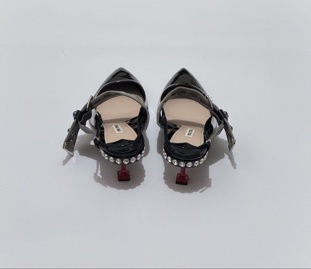 Miumiu (Category: Heels) located in Quezon City. Submitted by byuklph (Listing ID 1467799250, Image 3). Description: Auth💯size38 Excellent condition Normal signs of used .