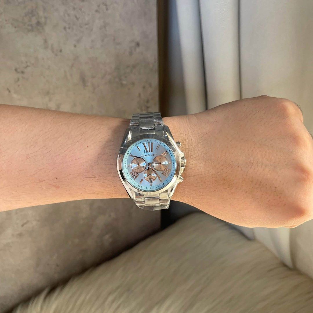 MK MEN SILVER BLUE DIAL BRADSHAW AUTHENTIC WATCH (Category: Men's Watches) located in Quezon City. Submitted by watchme_authentic2 (Listing ID 1467625205, Image 1). Description: MK AUTHENTIC WATCH‼️💯 COMPLETE INCLUSIONS! .