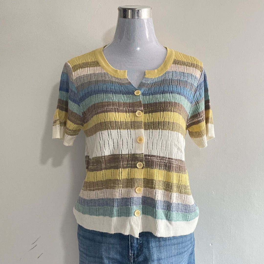 M-L Stripes Blouse (Category: Blouses) located in Bacolor. Submitted by chicn_classy (Listing ID 1467749742, Image 2). Description: .