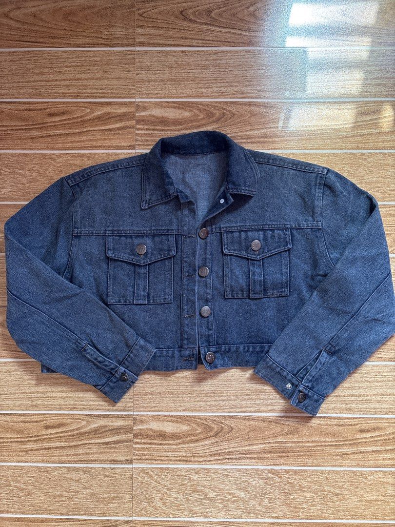 MN+LA cropped denim jacket (Category: Coats, Jackets and Outerwear) located in Manila. Submitted by _foryou (Listing ID 1467666594, Image 1). Description: never been used!.
