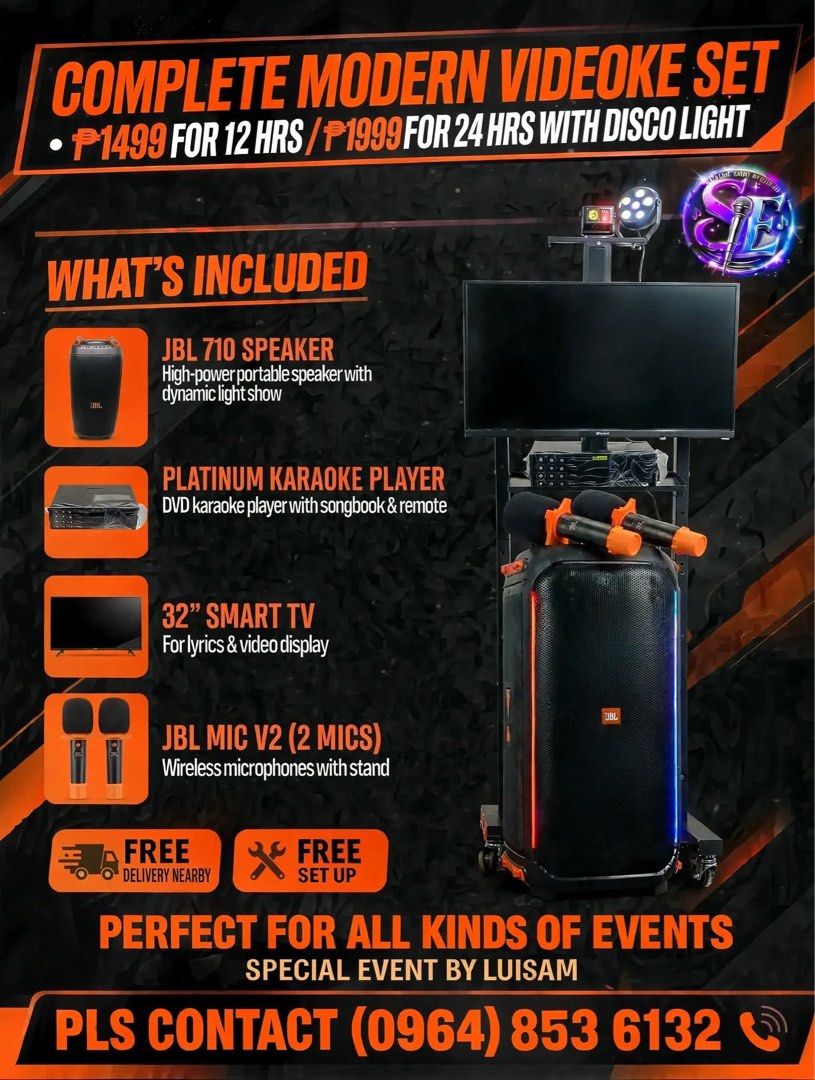 Modern karaoke for RENT (Category: Musical Instruments) located in Manila. Submitted by e.fashion.house (Listing ID 1467709419, Image 2). Description: Perfect for any kinds of event Book now!.