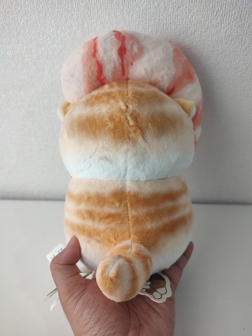 Mofusand Cat Shrimp Prawn Plush Toy (Category: Plushies & Soft Toys) located in Manila. Submitted by epicmountain-f20453 (Listing ID 1467731544, Image 3). Description: - 100% Authentic mofusand cat plush toy in a giant fried shrimp costume - Features adorable orange tabby markings, embroidered green eyes, and pink paw pads - Comes with original paper tag and holographic sticker still attached - Clean fabric and fluffy filling with absolutely no f