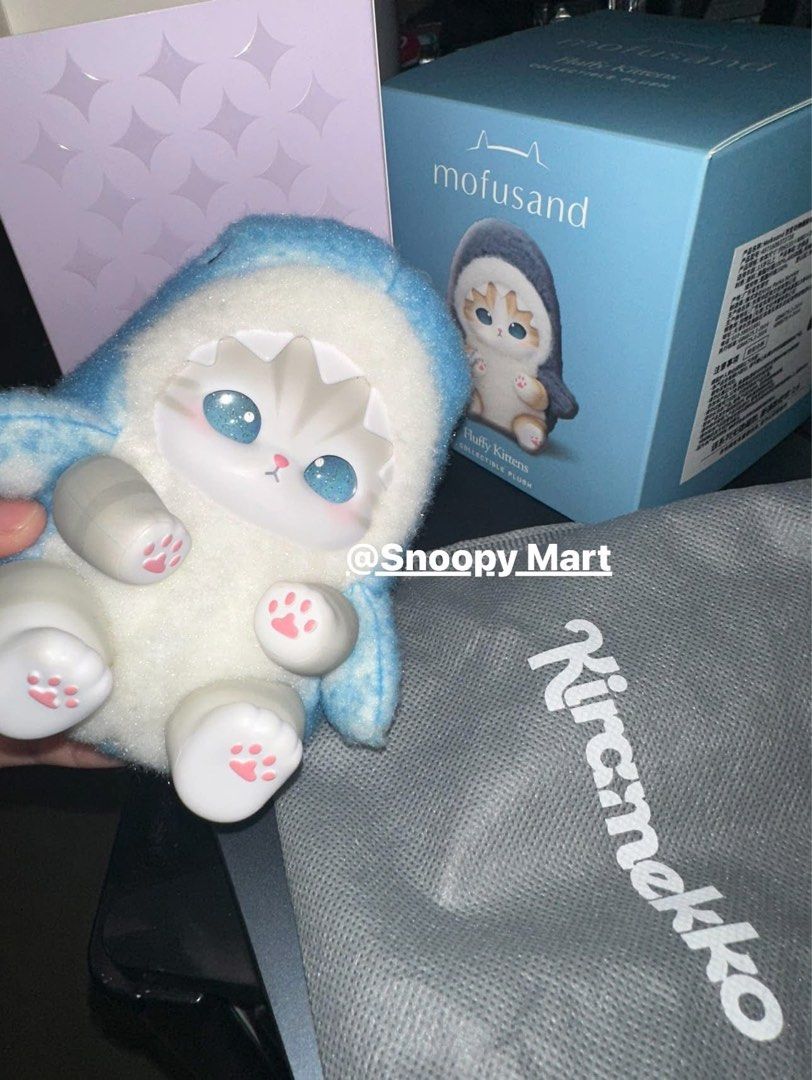 Mofusand whale shark plush charm (Category: Designer & Blind Box Toys) located in Malabon City. Submitted by houseoftrinkets (Listing ID 1467794511, Image 1). Description: Still negotiable Unsealed, unused, complete inclusions no damage, no flaws Message us or @snoopymart on blue app (f.b.) .