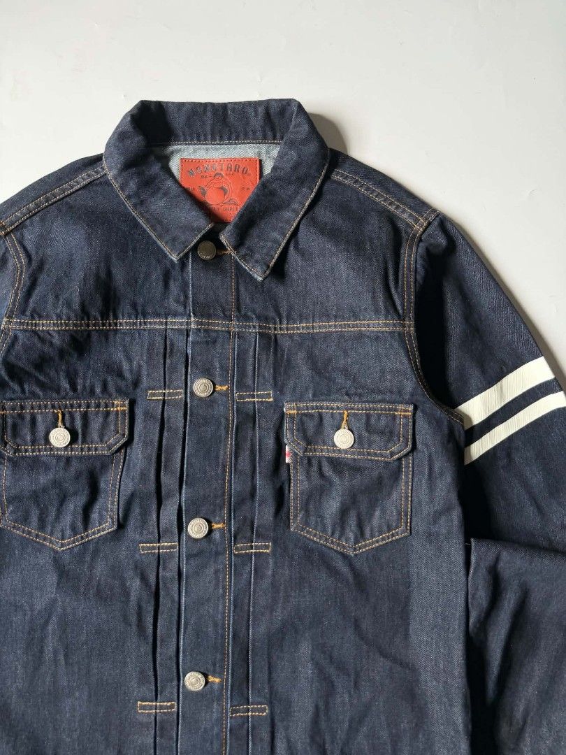 Momotaro denim jacket (Category: Coats, Jackets and Outerwear) located in Baguio. Submitted by dapper_deals (Listing ID 1467687123, Image 3). Description: momotaro jeans classic denim type 2 / GTB ( GOING TO BATTLE ) denim jacket dimentions: Length - 27.5 Width - 22.5 Shoulder - 18.5 Sleeves - 27.