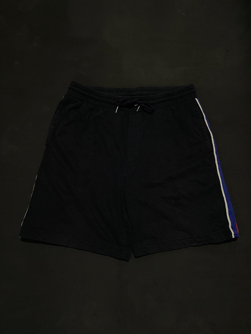 Moncler Logo-Stripe Track Shorts (Category: Luxury Apparel) located in Bocaue. Submitted by mosthighcollective (Listing ID 1467796284, Image 3). Description: Moncler Logo-Stripe Track Shorts Size: Xxl on tag (32-36 waist) Dimes: 32-36 waist 21 length Open leg: 14 Excellent condition No issue 2000 only Dm me to purchase 📥.