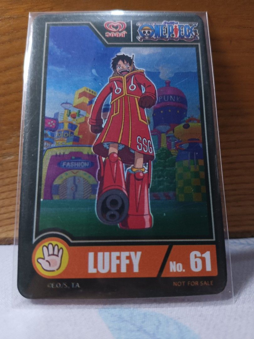 Monkey D. Luffy 61, 01, 60 (Category: Raw Singles) located in Manila. Submitted by glique30 (Listing ID 1467683817, Image 2). Description: One Piece 4pcs for only P420 MOD : LBC.
