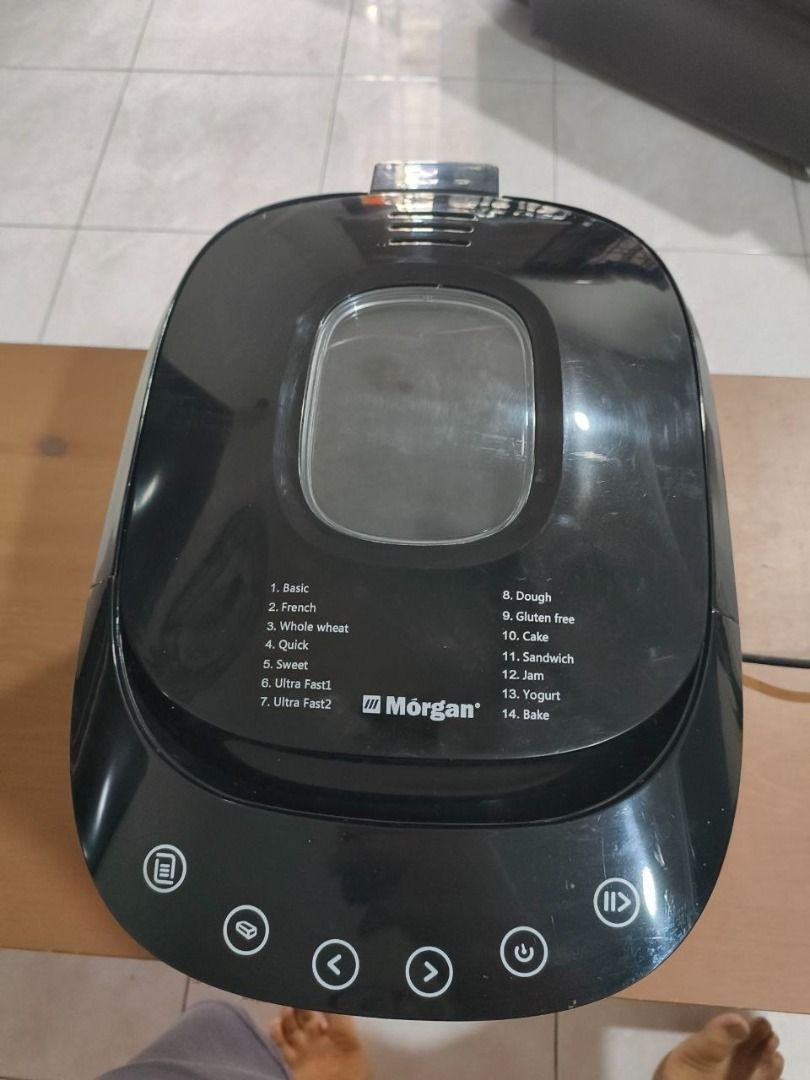 Morgan Automatic Bread Maker (2L) (Category: Breadmakers) located in Ipoh. Submitted by amir_xavier (Listing ID 1467793424, Image 3). Description: Morgan Bread Maker (2L) MBM-DOU20 * Still in good working condition. * Include with non-stick bread pan & kneading blade. * Suitable for making basic, french, whole wheat, dough, gluten-free, cake, sandwich, & bake. * Reason for selling: Rarely used, only bake bread once. Meetup, & Cod Area: Ipoh, Pera