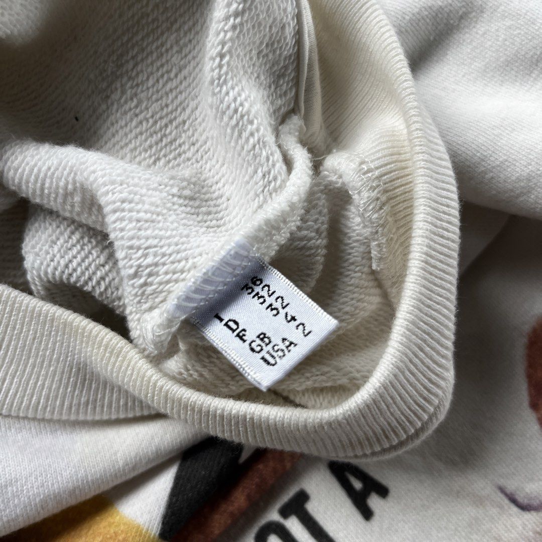 Moschino Couture Bear White Sweatshirt Size 36 (Category: Coats, Jackets and Outerwear) located in Manila. Submitted by thrifted4life (Listing ID 1467681475, Image 3). Description: - Moschino Couture crewneck - Size M - W:20.5 L:26 - Excellent Condition 9.8/10 - Light Stain.