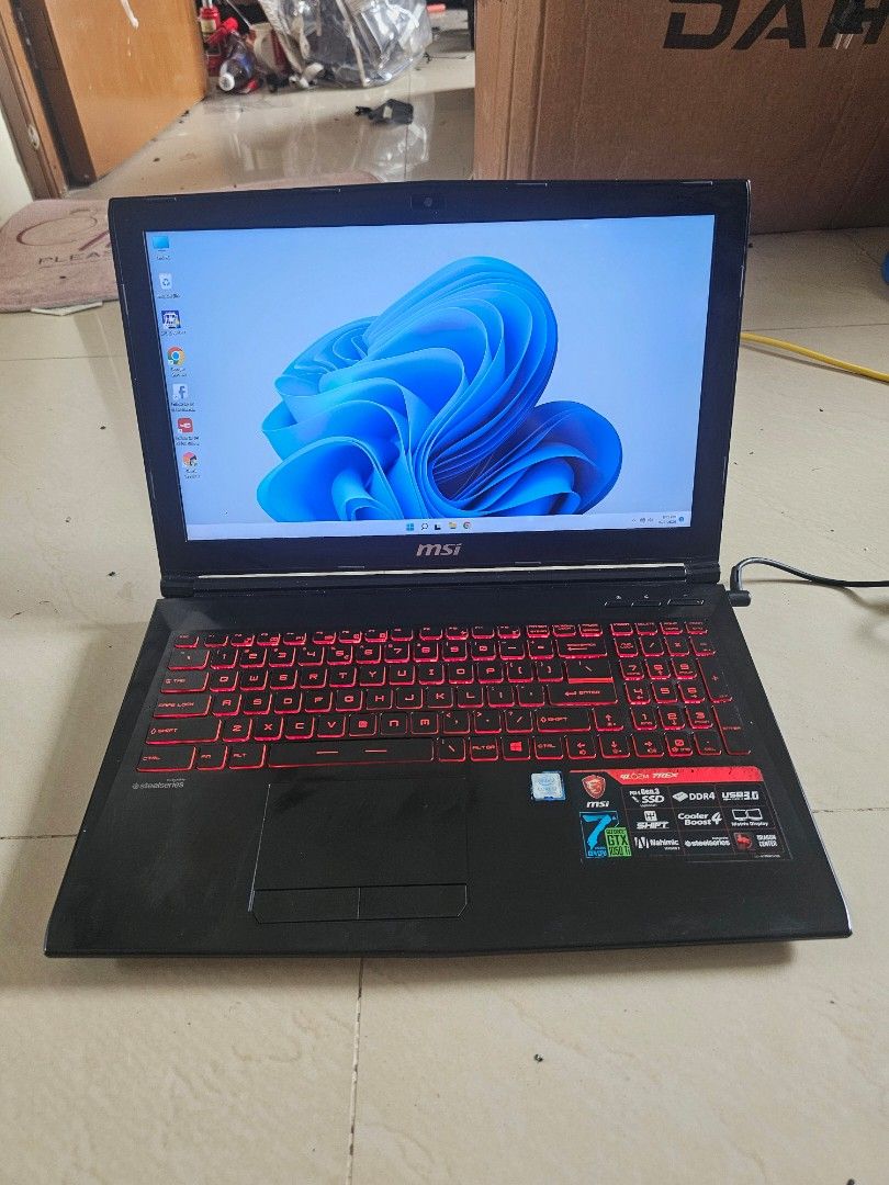 Msi GL62m gaming laptop (Category: Laptops & Notebooks) located in Bacoor. Submitted by ginaxis15 (Listing ID 1467713093, Image 1). Description: DEFECTIVE MAGBASA Msi GL62m 7rex Last price: 5700 issue: Battery, keyboard, missing 1 hinges cover 15.6 inch i7 7th gen 2.8ghz (7th gen 8cpus) 8gb ddr4 120gb SSD 1050ti gpu with charger and Box for pickup molino bacoor cavite As is di palagi online 09911820458.