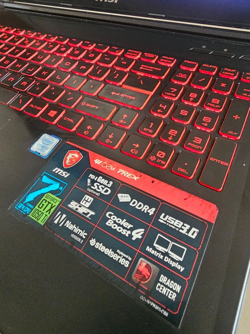 Msi GL62m gaming laptop (Category: Laptops & Notebooks) located in Bacoor. Submitted by ginaxis15 (Listing ID 1467713093, Image 2). Description: DEFECTIVE MAGBASA Msi GL62m 7rex Last price: 5700 issue: Battery, keyboard, missing 1 hinges cover 15.6 inch i7 7th gen 2.8ghz (7th gen 8cpus) 8gb ddr4 120gb SSD 1050ti gpu with charger and Box for pickup molino bacoor cavite As is di palagi online 09911820458.