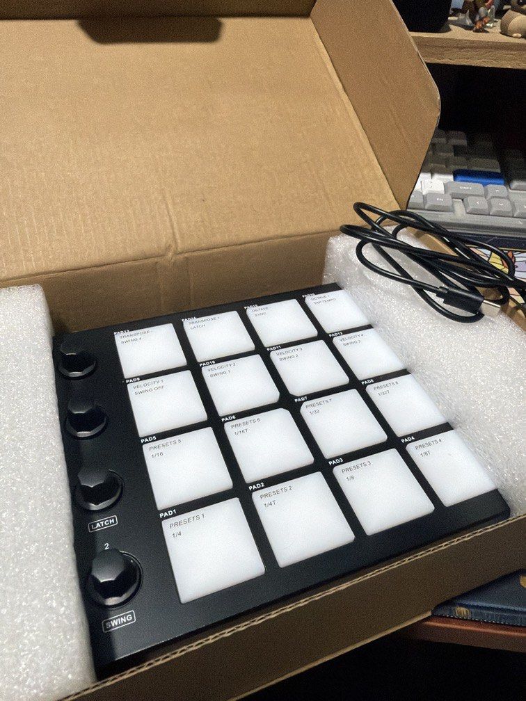 M-VAVE SMC-PAD Wireless MIDI Controller Suitable Percussion Keyboard USB-C Interface Portable Design (Category: Other Audio Equipment) located in Manila. Submitted by pandesal67 (Listing ID 1467725684, Image 3). Description: Purchased in August, last used in September Barely used.