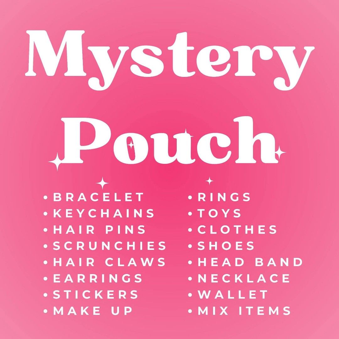 Mystery Pouch 100 200 500 1000 (Category: Everything Else Others) located in Caloocan City. Submitted by wjsixteen (Listing ID 1467824695, Image 1). Description: Mystery Pouch Available in 100 pesos 200 pesos 500 pesos 1000 pesos.