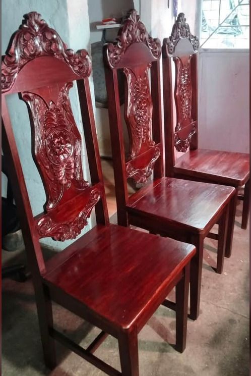 Narra Dining Chairs (Solid) (Category: Chairs) located in Bulacan. Submitted by magneticpop21 (Listing ID 1467679357, Image 3). Description: RFS: -Nakatabi lang at hindi naman na nagagamit. Selling it for 2,500 PHP EACH. (NEGOTIABLE) Dalawang (2) design: 3 same design 2 same design (yung 1 merong issue) For those interested, just DM 😎👌 Pick-up po sa house dahil wala kami 4 wheels para po ideliver sa inyo. Poblacion, Norzagaray, Bulacan location
