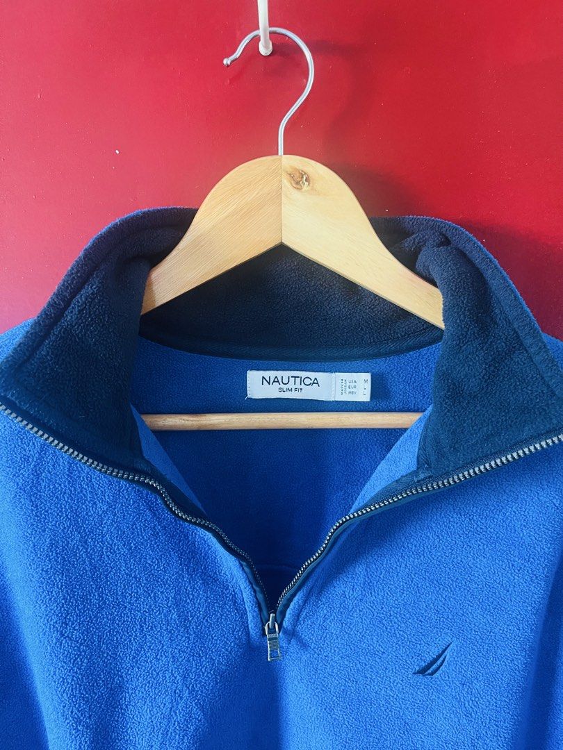 Nautica Quarter-Zip Fleece Pullover (Category: Activewear) located in Quezon City. Submitted by wacpon_061972 (Listing ID 1467622718, Image 2). Description: This item is a Nautica Quarter-Zip Fleece Pullover, a comfortable mid-layer top designed for casual wear or outdoor activities. (W-23/L-27).