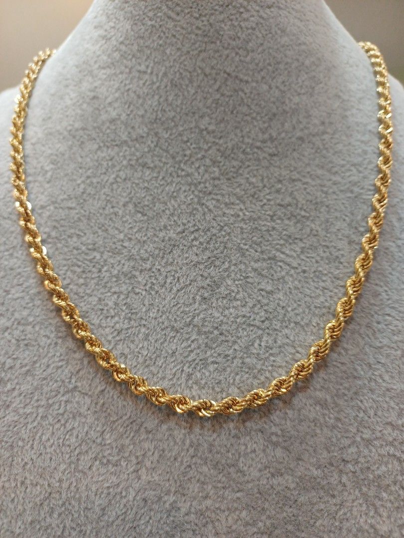 Necklace Men Rope (Category: Necklaces) located in Makati City. Submitted by divinejewels.ph (Listing ID 1467672908, Image 2). Description: GFM-697 NECKLACE MEN ROPE 18KYG 8.15GRAMS 24"size.