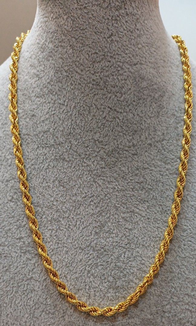 Necklace Rope (Category: Necklaces) located in Makati City. Submitted by divinejewels.ph (Listing ID 1467670317, Image 1). Description: JPSFM-4094 NECKLACE ROPE 18KYG 14.19GRAMS SIZE 18.75".