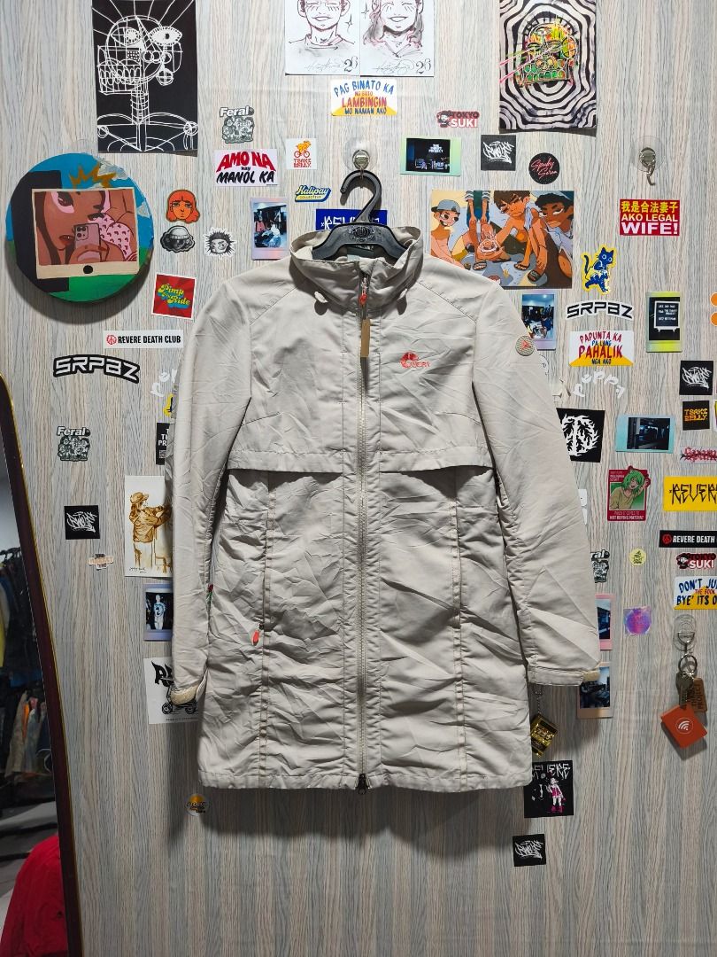 NEPA Beige Hooded Long Windbreaker Jacket (Category: Coats, Jackets and Outerwear) located in Davao. Submitted by thethriftproject082 (Listing ID 1467794285, Image 1). Description: Nepa Outdoor 📍𝐌𝐈𝐍𝐄: 380 📍𝐒𝐈𝐙𝐄 𝐎𝐍 𝐓𝐀𝐆: Fits Small-Med 📍𝐃𝐈𝐌𝐄𝐒: 18 x 29.