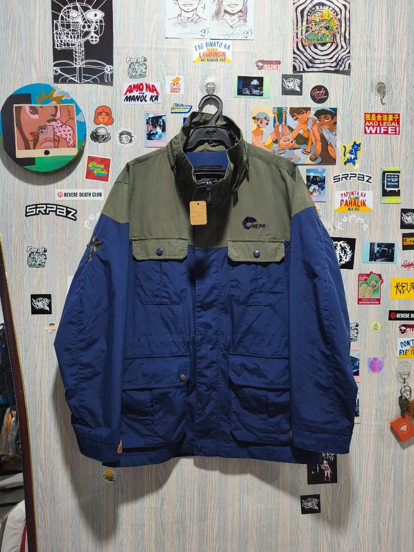 Nepa Evolution Parka Jacket (Category: Coats, Jackets and Outerwear) located in Davao. Submitted by thethriftproject082 (Listing ID 1467794392, Image 1). Description: Nepa Evolution Parka Jacket 📍𝐌𝐈𝐍𝐄: 450 📍𝐒𝐈𝐙𝐄 𝐎𝐍 𝐓𝐀𝐆: 📍𝐃𝐈𝐌𝐄𝐒: 22 x 29 - Brand: NEPA - Colorway: Two-tone olive green and blue - Weather Protection: Heavy-duty build designed for the outdoors - Storage: Multiple front utility pockets with secure button flaps - Des