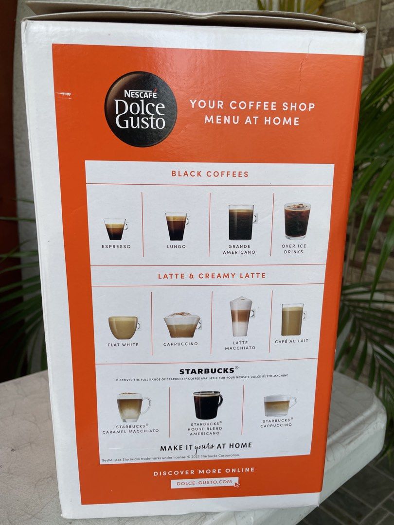 NESCAFÉ Dolce Gusto Piccolo XS Coffee Machine (Category: Coffee Machines & Makers) located in Manila. Submitted by ramzee (Listing ID 1467627083, Image 3). Description: - Color: Sleek black compact design - Drinks: Makes espresso, latte, cappuccino, and americanos (hot & cold) - Performance: 15-bar high-pressure pump system - Energy Saving: Eco mode auto-shuts off after 1 minute of inactivity - Packaging: Includes original box with complete drink