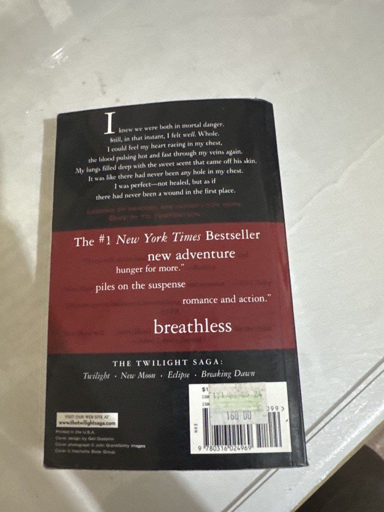 New moon book by stephanie meyer (Category: Storybooks) located in Quezon City. Submitted by silverls7 (Listing ID 1467712098, Image 2). Description: .